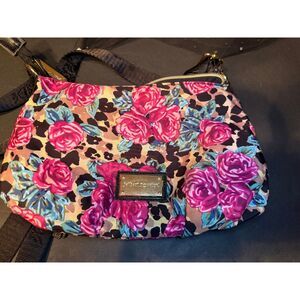 Betseyville by Betsey Johnson Crossbody Bag Pink Rose Leopard Print